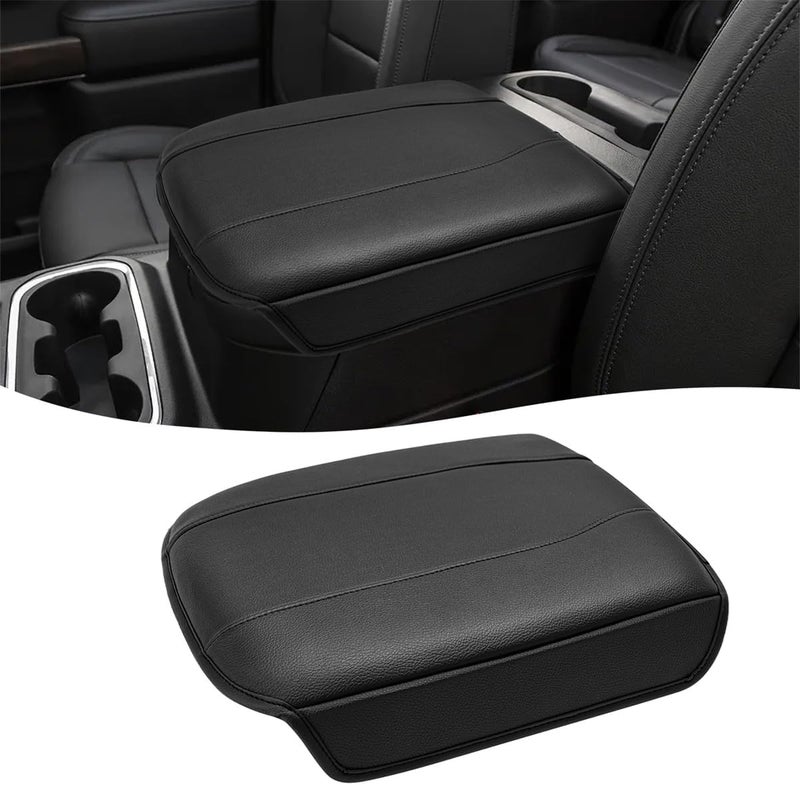KBH Center Console Cushion Cover for GMC Sierra/Chevy Silverado 2019-2025, Tahoe/Suburban/Yukon 2021-2025, Black - Image 1