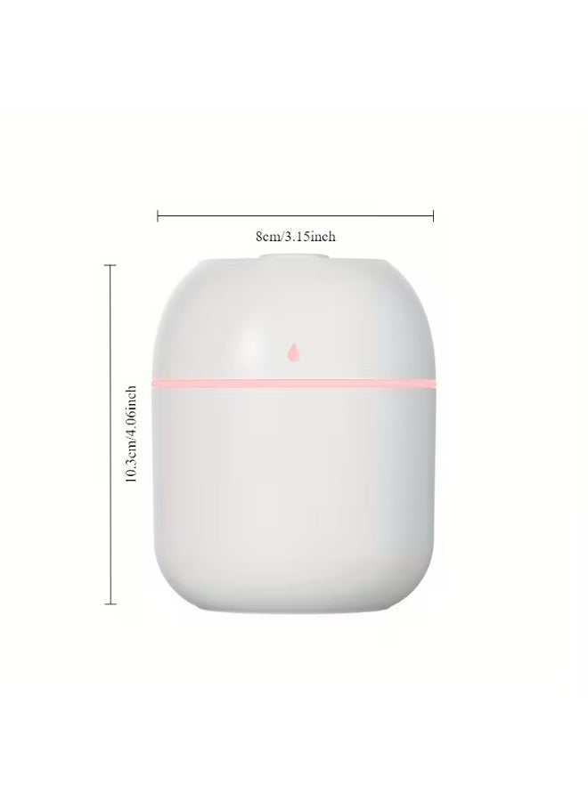 Goolsky USB Powered Mini Humidifier - Quiet, Portable, Cylindrical Air Moisturizer with Colorful LED Lights for Bedroom, Travel, Office & Home - Heavy Fog, Two-Level Output with One-Touch Control - Image 2