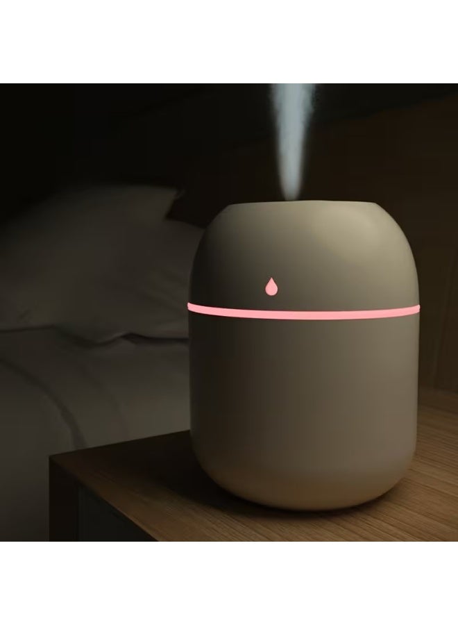 Goolsky USB Powered Mini Humidifier - Quiet, Portable, Cylindrical Air Moisturizer with Colorful LED Lights for Bedroom, Travel, Office & Home - Heavy Fog, Two-Level Output with One-Touch Control - Image 5