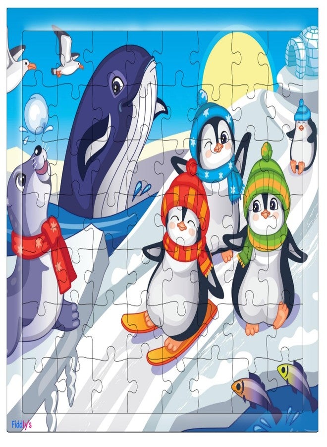 Fiddlys 54 Pcs Wood Jigsaw Puzzles for Kids & Children Age 6+ Double Layered Wooden Puzzles with Bright Front & Back Print Puzzle for Kids-Educational Toy (Princess+Ice) - Image 3