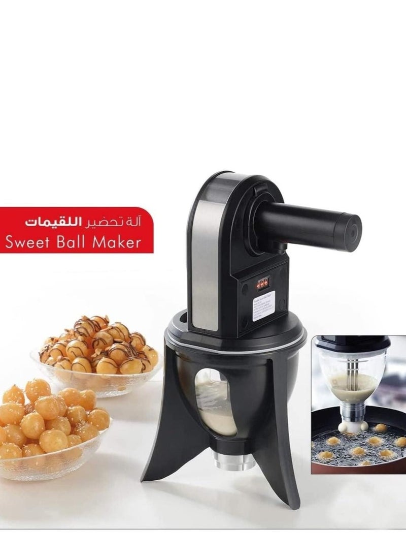 ماركة غير محددة آلة صنع الزلابية الحلوة الكهربائية، صانع السوائل، صانع كرات اللحم السريع متعدد الأغراض، آلة زلابية حلوة صغيرة لكرات اللحم البقري وكرة السمك مع عداد شاشة رقمية وسهلة التنظيف  - Image 2