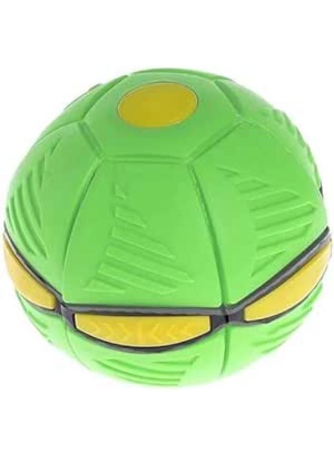 Magic Ball, UFO Portable Flying Saucer Toy, Throwing Disc Catching Ball , Frisbee Decompression Flying Saucer Ball for Kids Boys and Girls Outdoor Gift Green 