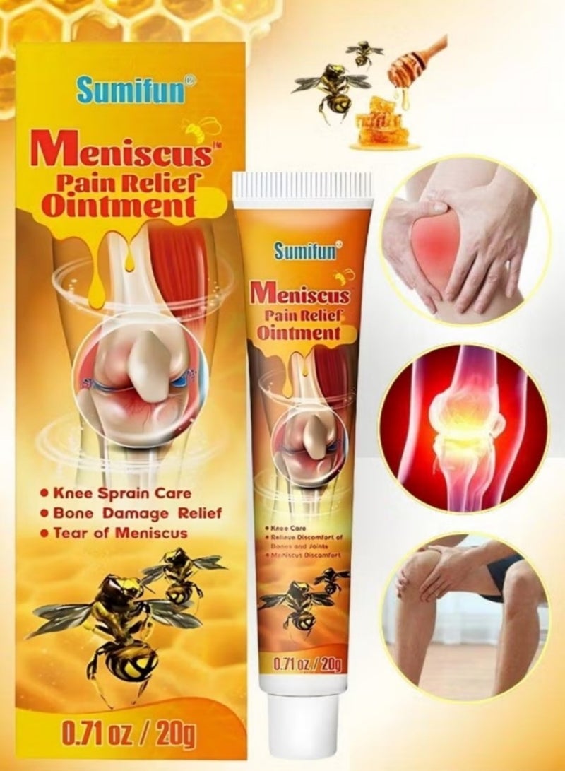 Sumifun Meniscus Pain Relief Ointment Cream Joint Arthritis Pain Relief Cream Knee Care Bee Venom Cream for Joint Care Treatment Gel Cream Bee Venom Joint & Muscle Pain Relief Cream 20g - Image 1
