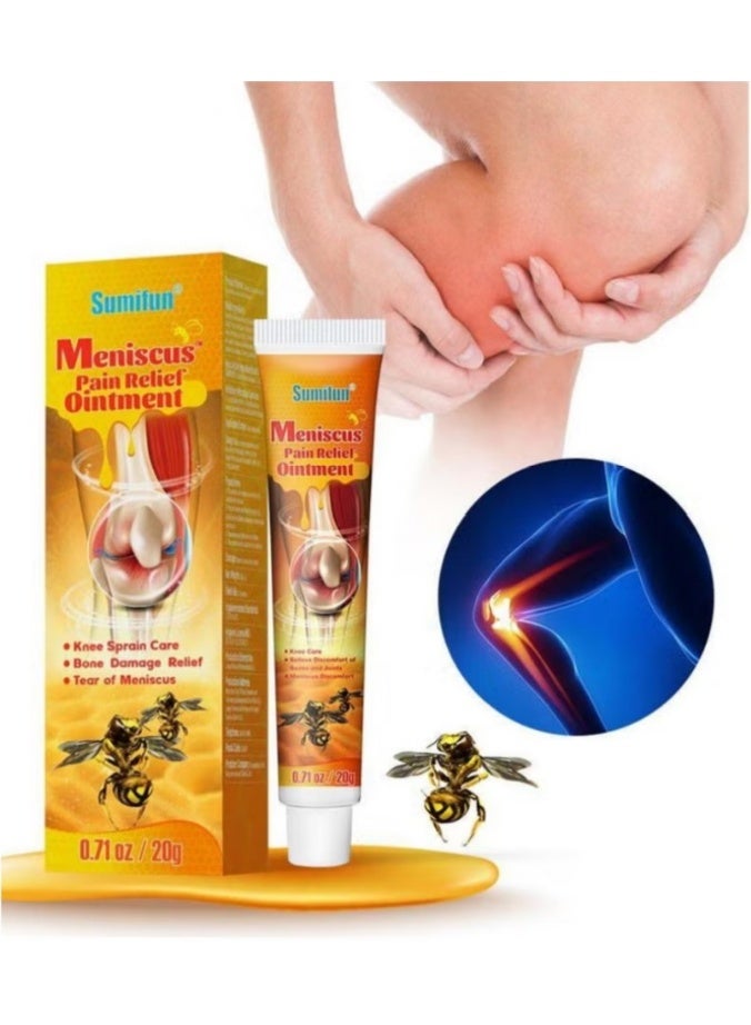 Sumifun Meniscus Pain Relief Ointment Cream Joint Arthritis Pain Relief Cream Knee Care Bee Venom Cream for Joint Care Treatment Gel Cream Bee Venom Joint & Muscle Pain Relief Cream 20g - Image 3