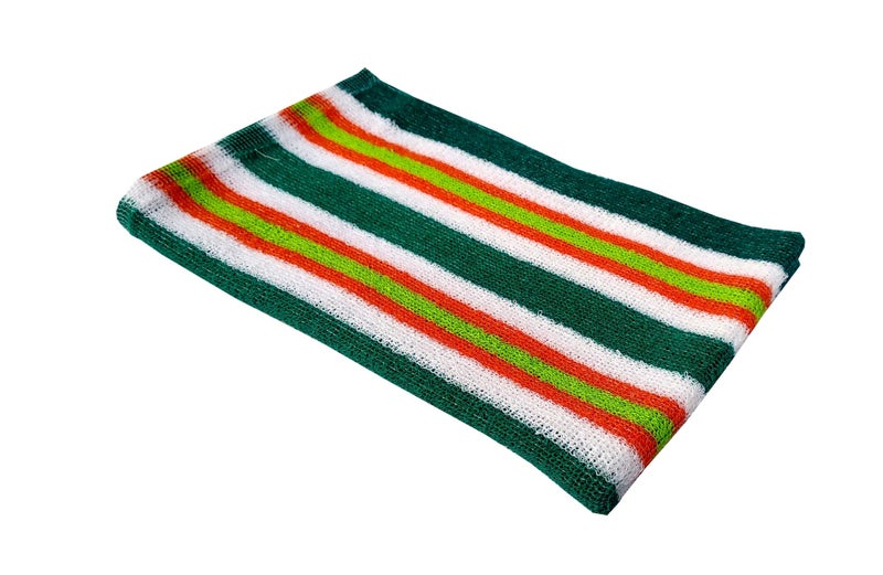 Space Fly Knitted Striped Pure Cotton Hand Towels Soft and High Absrobent for Wash Basin and Bathroom (Set of 10) (Size:16 X 24 inch_Multi Color) - Image 4