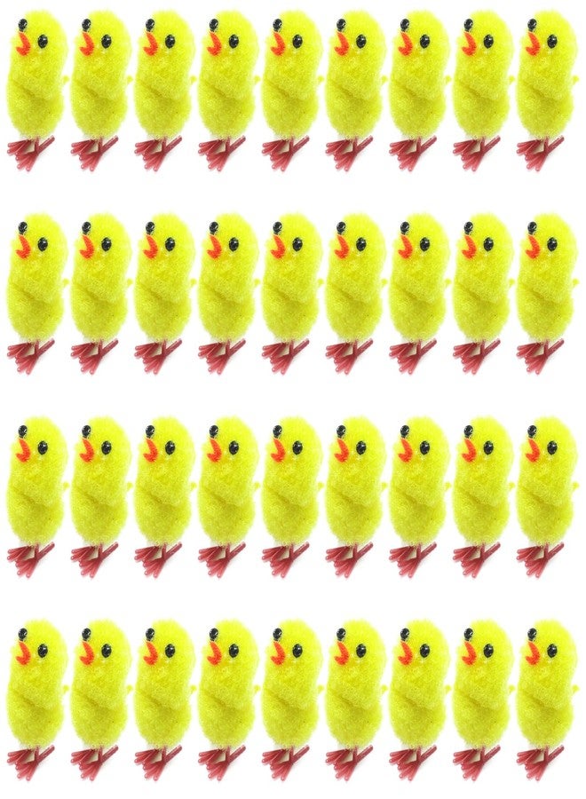 YGbridge 1.2 Inch Mini Easter Chicks, 36 Pcs Tiny Baby Chicks for Easter Bonnet Decoration, Party Cake Decoration, Fake Chickens Easter Figurines (Yellow- 36PCS) - Image 1