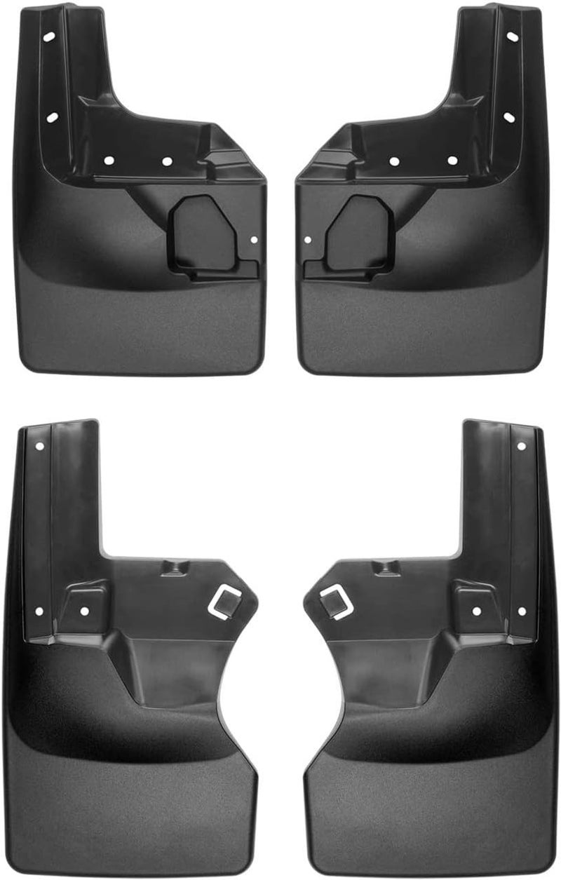 WeatherTech Custom No Drill Splash Guard MudFlaps for Jeep Gladiator - Front & Rear Set (110100-120112), Black - Image 2