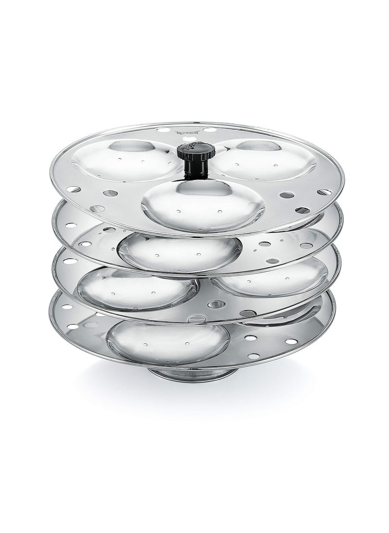 Konquer TimeS Komal Stainless Steel Idly Stand Suitable for Inner Lid Cooker3x4 PlatesSilver  - Image 1
