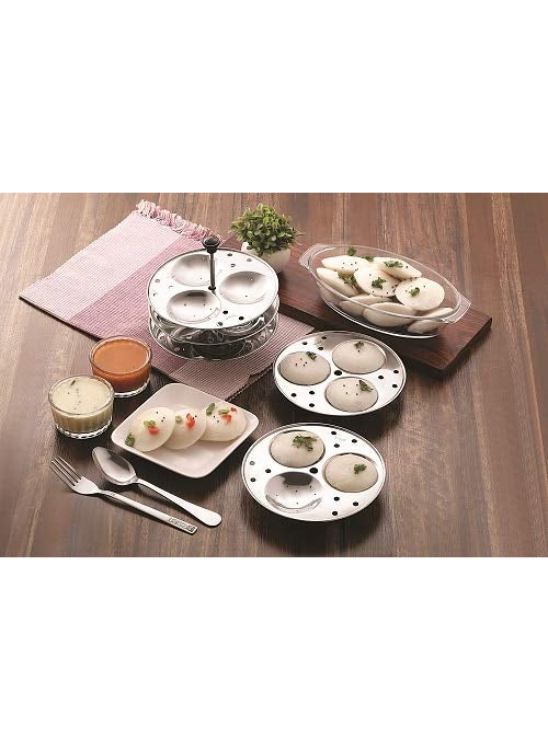 Konquer TimeS Komal Stainless Steel Idly Stand Suitable for Inner Lid Cooker3x4 PlatesSilver  - Image 2