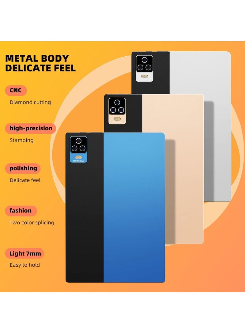 AROAQ P71 Gaming Tablet, 800mah Battery Wifi Tablet With 3 Cameras, Octa Core Processor Large Screen Android Tablet, Lightweight Portable Touch Pad For Movies Gaming, (Black And Beige, 4GB RAM And 64GB ROM) - Image 4