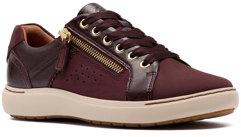 Clarks Women's Nalle Zen Sneaker, Merlot Combi, Size 6 - Image 2