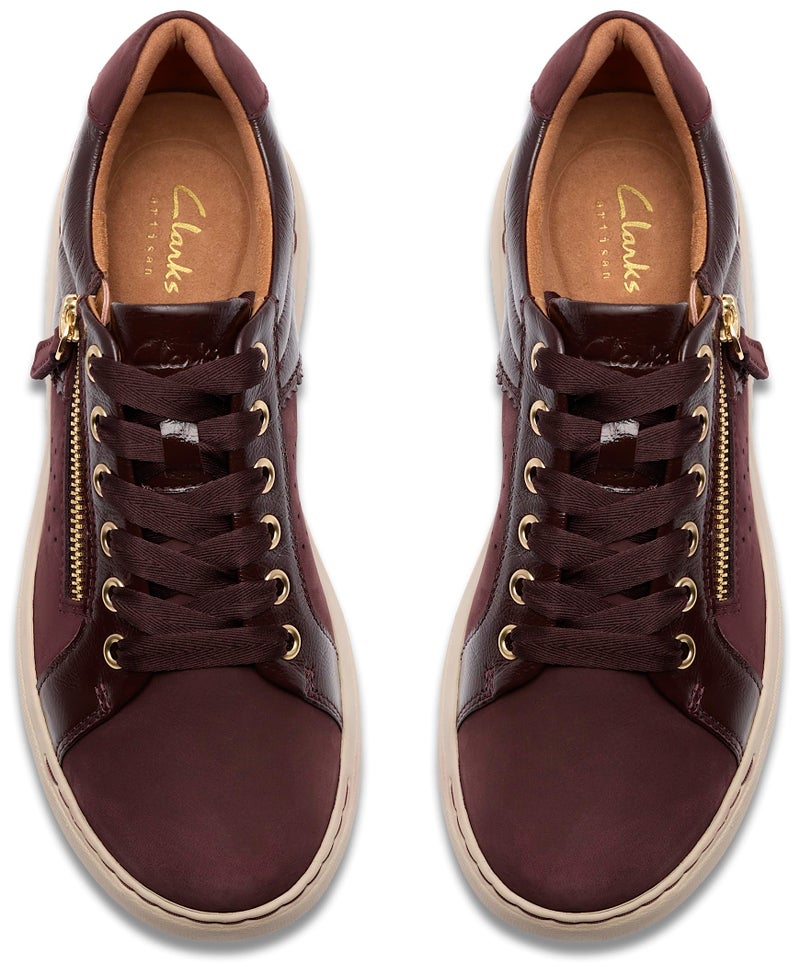 Clarks Women's Nalle Zen Sneaker, Merlot Combi, Size 6 - Image 4