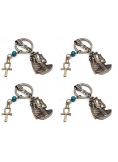 4 pieces Light Black with ankh key