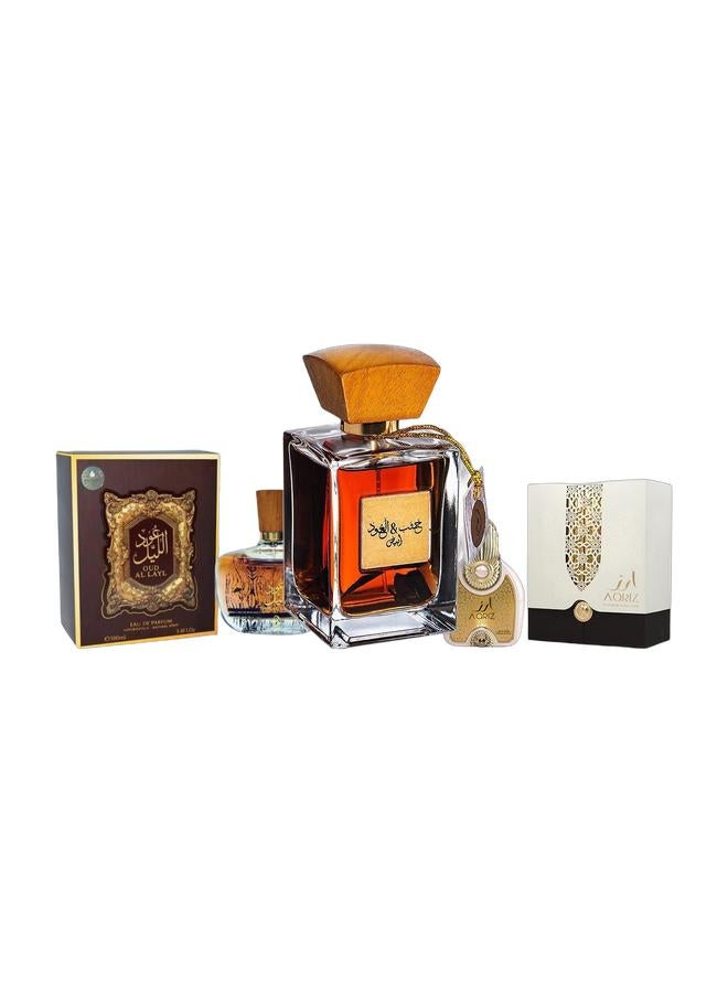 ARABIYAT Oud Al Layl EDP 100ml, Prestige Aariz EDP 100ml and Khashb And Oud EDP 100ml - Image 1