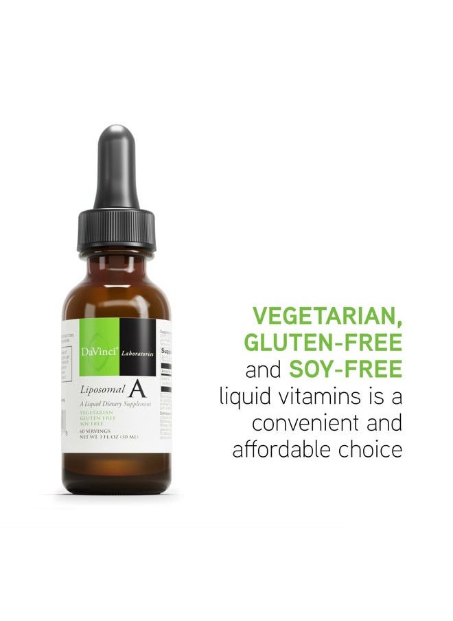 Davinci Labs Liposomal A - Liquid Vitamin A Supplement to Support Bone, Skin, Gut, Vision and Immune Health* - Gluten-Free - 30 ml  - Image 5