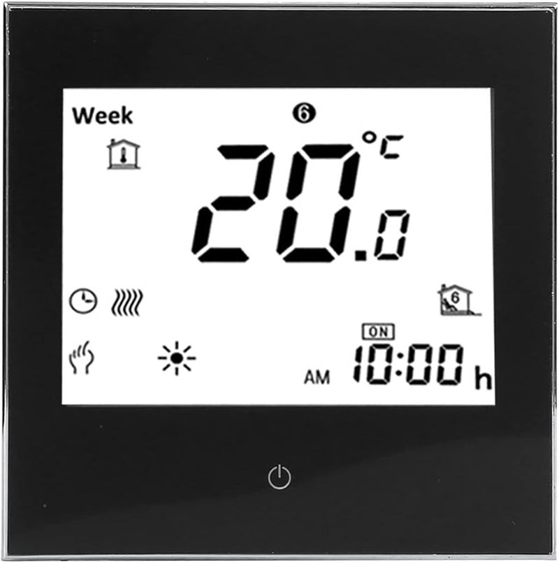 Weekly Programmable LCD Touch Screen Thermostat Intelligent Temperature Controller 5A AC110 230V Black - Image 2