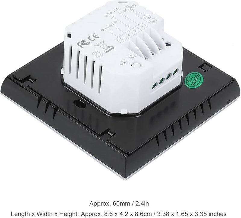 Weekly Programmable LCD Touch Screen Thermostat Intelligent Temperature Controller 5A AC110 230V Black - Image 5