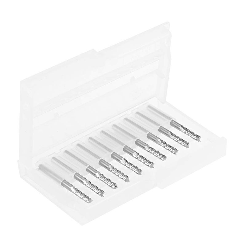 Nxtop 10Pcs 3mm Carbide End Mill Engraving Milling Cutter CNC Router Bits for PCB Machine, 1/8" Shank - Image 4