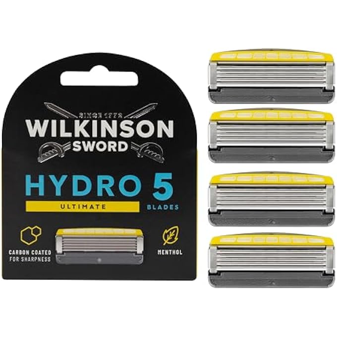 Wilkinson Sword Hydro 5 Skin Protection Advanced  4 5Blade Razor Blades Refills with Menthol Enriched Lubricant Band - Image 1