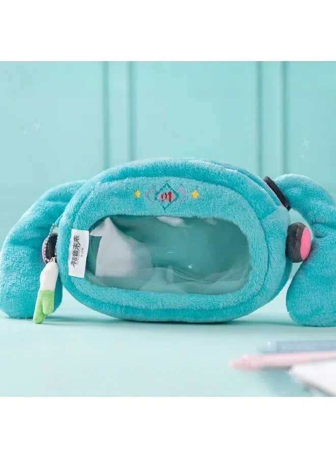 general Hatsune Miku Squinting Series Plush Pencil Case - Image 2
