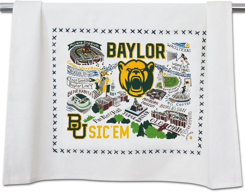Catstudio Dish Towel, Baylor University Bears Hand Towel - Collegiate Kitchen Towels for Baylor Fans - Perfect Graduation Gift, Gift for Students, Parents and Alums - Image 1