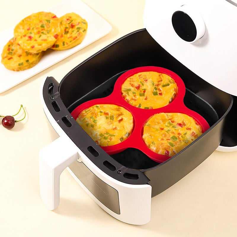 Puyeipt 2 Pack Air Fryer Silicone Egg Molds, 4 Inch Jumbo Round Muffin Top Pans for Breakfast Sandwiches, Egg Bites, Hamburger Buns, Tart, Pancake - Image 4