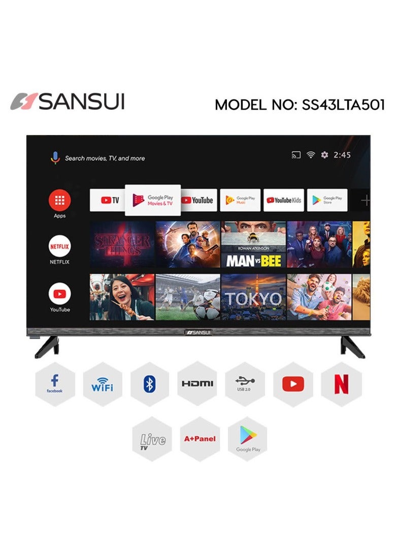 Sansui تلفاز سمارت بدون حواف بدقة 43 بوصة FHD من سانسوي - Image 5