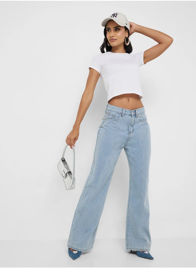 جينجر Mid Rise Flared Jeans