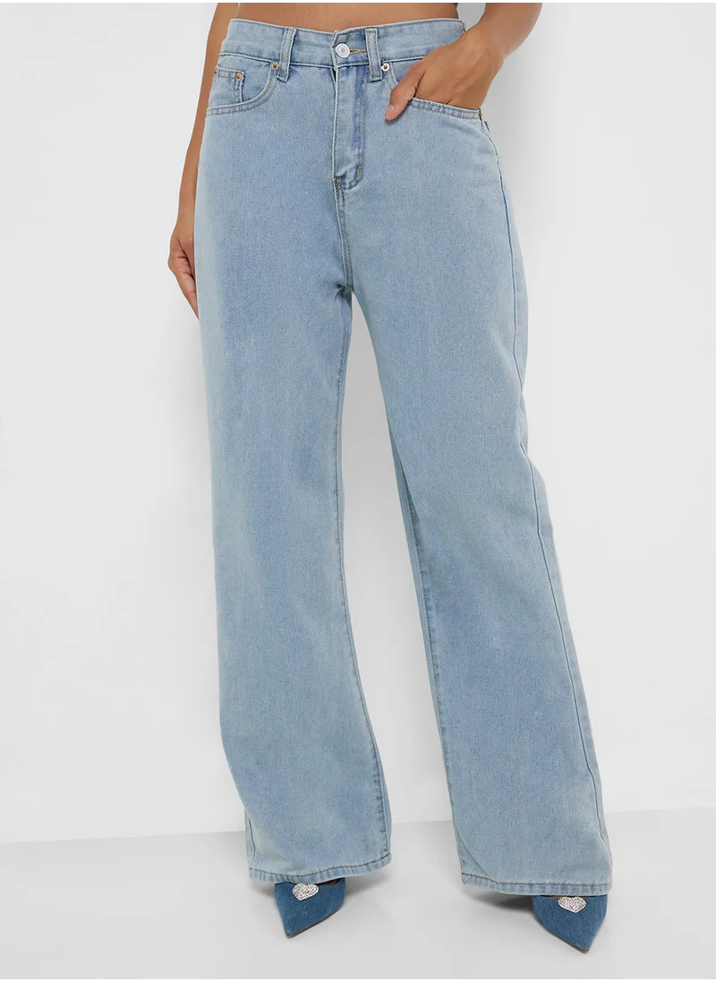 جينجر Mid Rise Flared Jeans