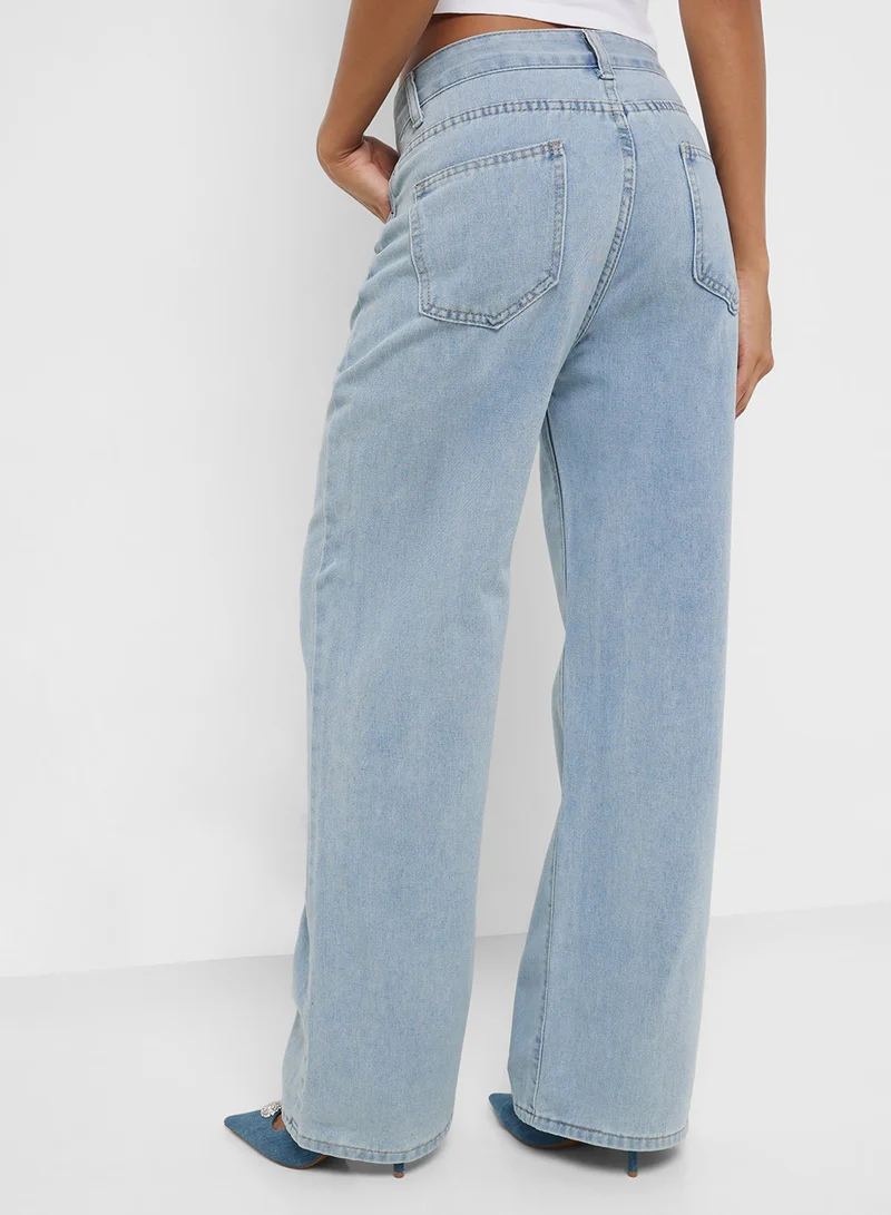 Ginger Mid Rise Flared Jeans