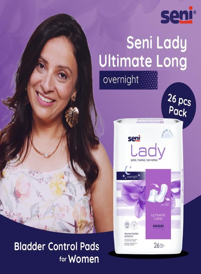 Seni Lady Women Ultimate Long Bladder Control Pads - 26 pcs, Overnight Incontinence Protection, Highly Absorbent, Skin-Friendly, Discreet & Comfortable - Image 5