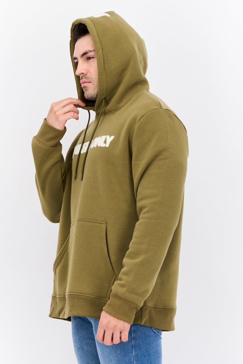 MEMBERS ONLY Men Hooded Embroidered Logo Long Sleeves Sweatshirt, Olive - Image 2