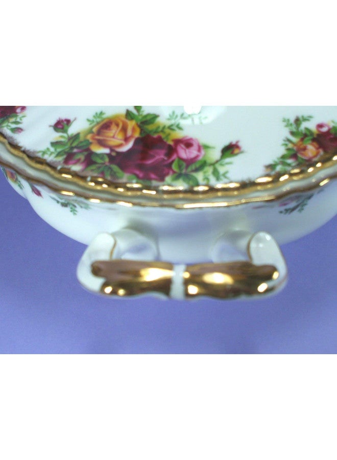 Royal Albert Old Country Roses Covered Vegetable Bowl, 50 oz, Multi - Image 4