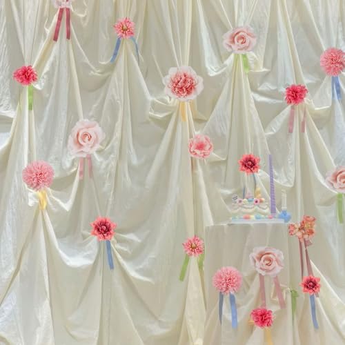 CITYES 50 Pcs Artificial Flowers Heads Faux Daisy Flower Garland Heads Pink Small Fake Peony Rose Flowers Bulk Mini Silk Daisy Flower for Craft Wedding Party DIY Wreath Graduation Cap Home Decoration - Image 3