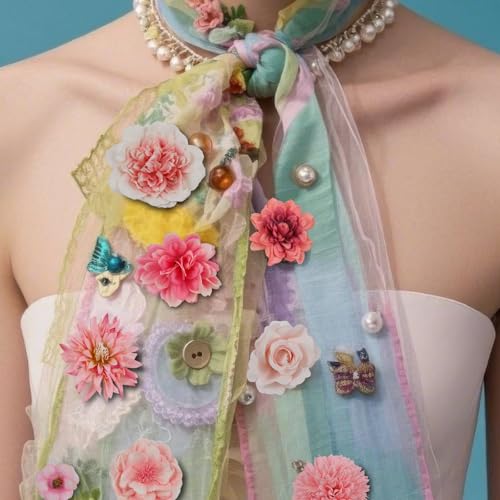 CITYES 50 Pcs Artificial Flowers Heads Faux Daisy Flower Garland Heads Pink Small Fake Peony Rose Flowers Bulk Mini Silk Daisy Flower for Craft Wedding Party DIY Wreath Graduation Cap Home Decoration - Image 4