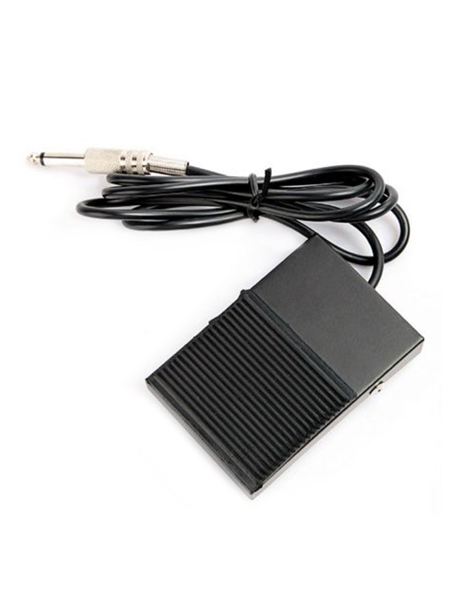 Tattoo Machine Foot Switch Pedal For Power Supply Black Black/Silver - Image 2
