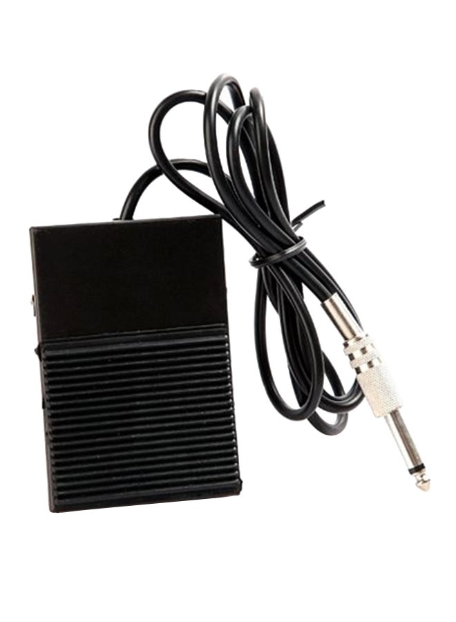 Tattoo Machine Foot Switch Pedal For Power Supply Black Black/Silver - Image 1