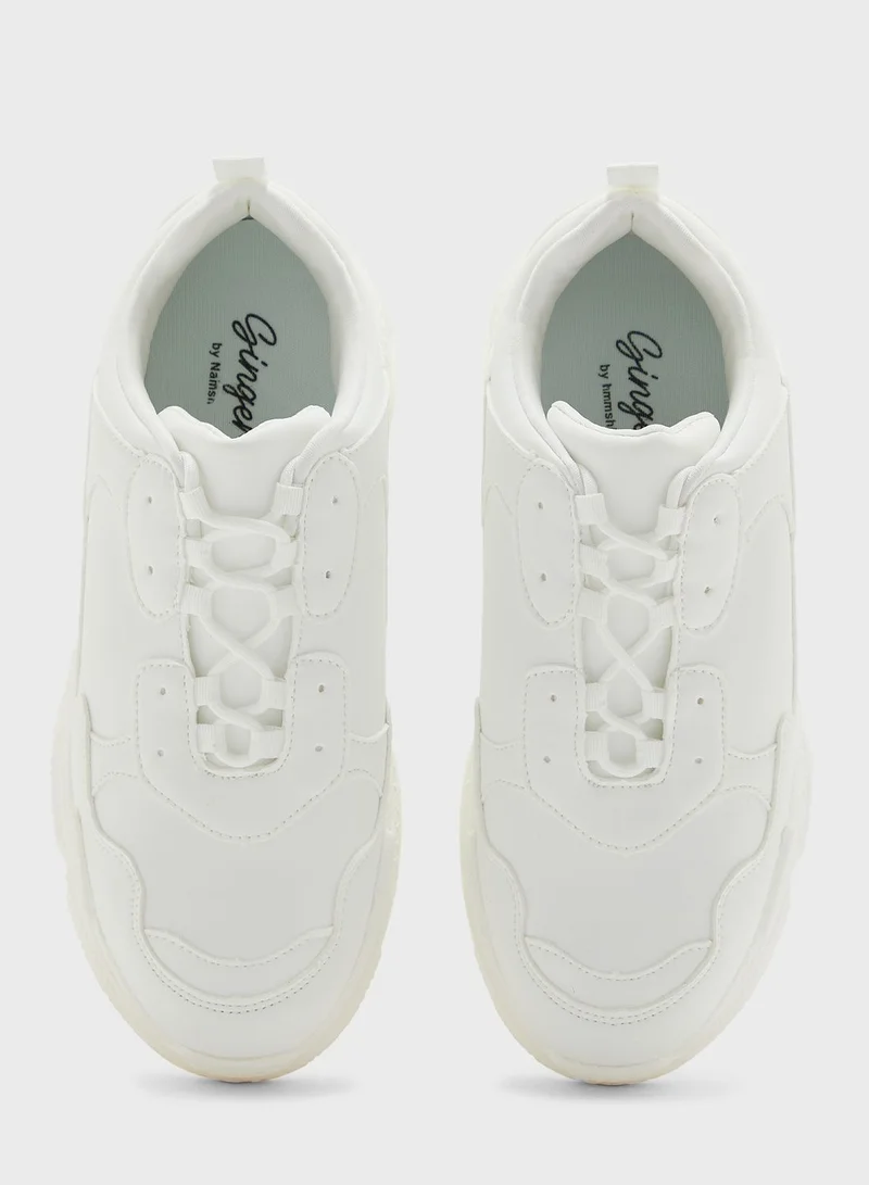 Ginger Tonal Pattern Lace Sneaker