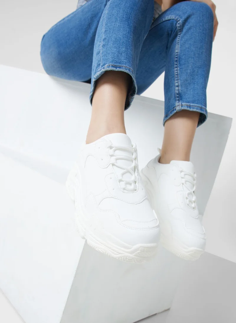 Ginger Tonal Pattern Lace Sneaker