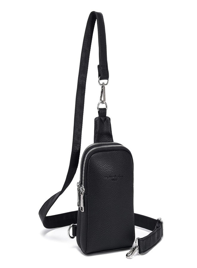 INICAT Anti Theft Crossbody Bags for Women Small Sling Bag Travel Essentials Fanny Packs Cross Body Purses Birthday Gifts (Black) - Image 1