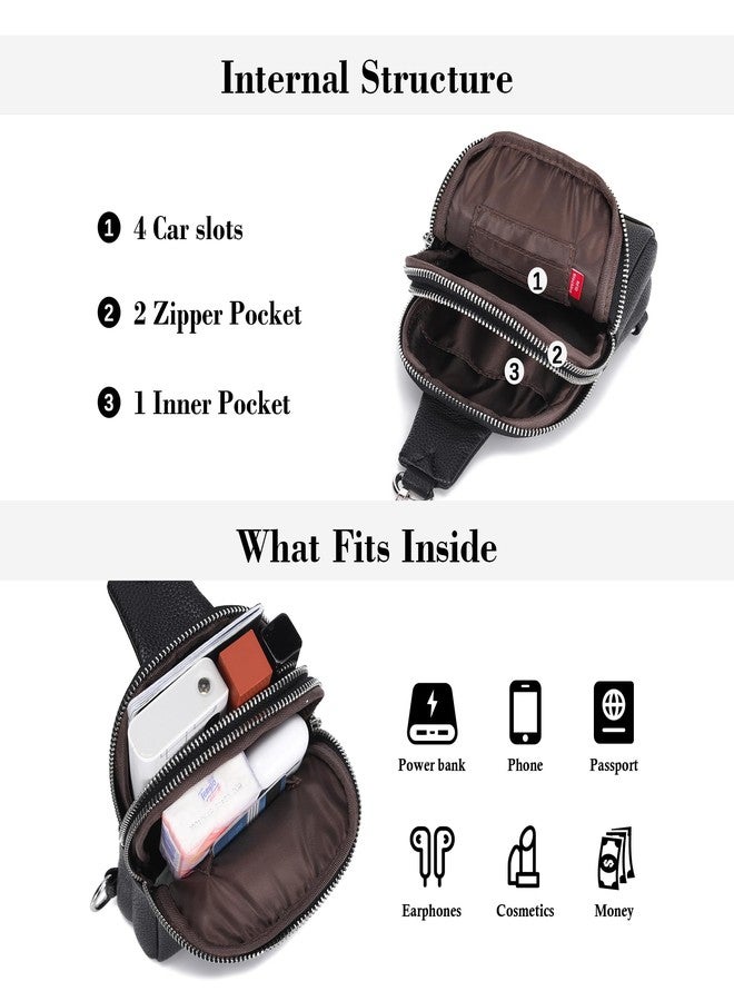 INICAT Anti Theft Crossbody Bags for Women Small Sling Bag Travel Essentials Fanny Packs Cross Body Purses Birthday Gifts (Black) - Image 4