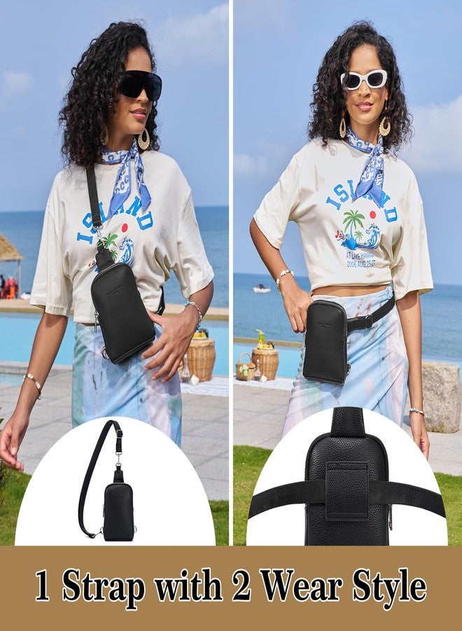 INICAT Anti Theft Crossbody Bags for Women Small Sling Bag Travel Essentials Fanny Packs Cross Body Purses Birthday Gifts (Black) - Image 3