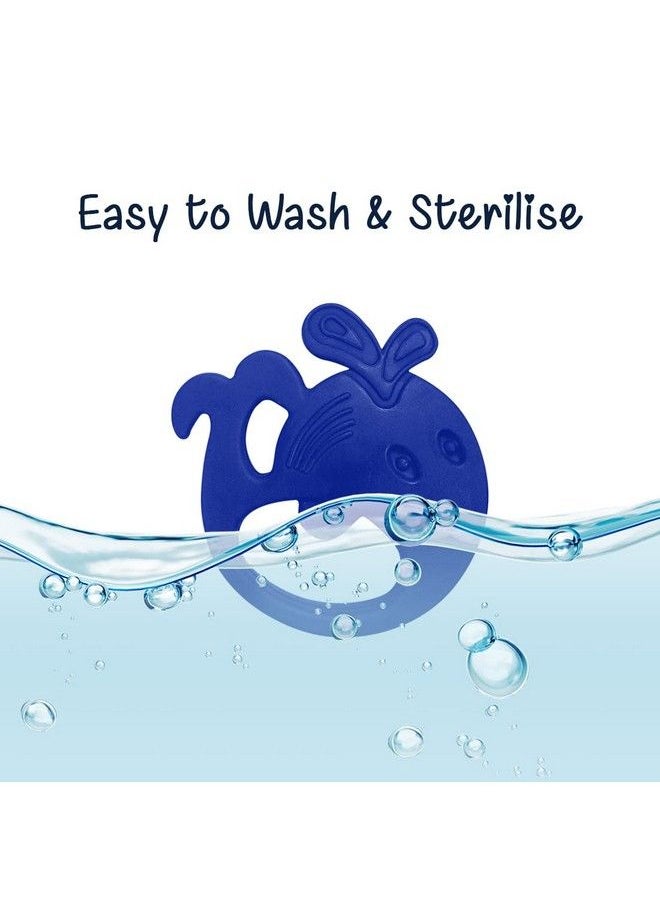 BuddsBuddy - 100% Bpa Free Soft Silicone Baby Teether For 3 To 6 Babies (Zuzu Blue) - Image 1