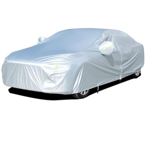 Tecoom Light Shell Waterproof UVProof Windproof Design Car Cover with Zipper Storage and Lock for All Weather Indoor Outdoor Fit 160172 Inches Hatchback