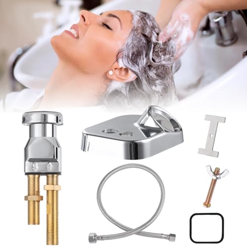 Varku 7 Pcs Shampoo Bowl Vacuum Breaker Kit Shampoo Faucet Kit with Breaker Vacuum Crossover Hose Receiver Plate Salon Sink Replacement Parts Prevent Backflow Pressure - Image 3