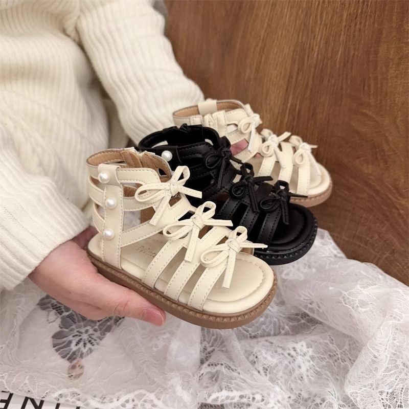 Baby Girl High-Top Fashionable Roman Shoes 2025 Open-Toe Fashionable Soft-Soled Princess Style Toddler Sandals - Image 2