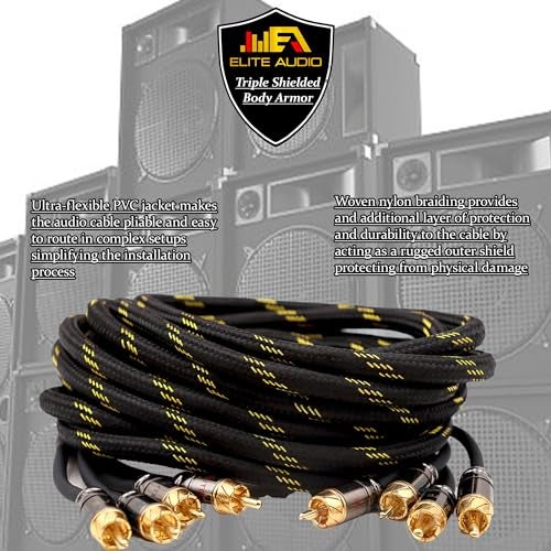 Elite Audio Pro Series 1.5 ft. 100% OFC Copper RCA Cable Y-Adapter - Single Male to Dual Female RCA - Enhanced Sound, Reduced Interference & Versatile Compatibility (Model: EA-PROY2F) - Image 5