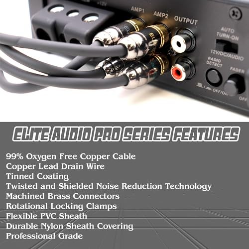 Elite Audio Pro Series 1.5 ft. 100% OFC Copper RCA Cable Y-Adapter - Single Male to Dual Female RCA - Enhanced Sound, Reduced Interference & Versatile Compatibility (Model: EA-PROY2F) - Image 2