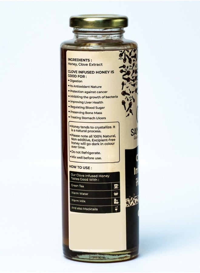 Samsthiti - SAMSTHITI Healthy And Tasty Clove Infused Honey, 100% Natural, Organic, No Preservatives Pack Of 1 - Image 1