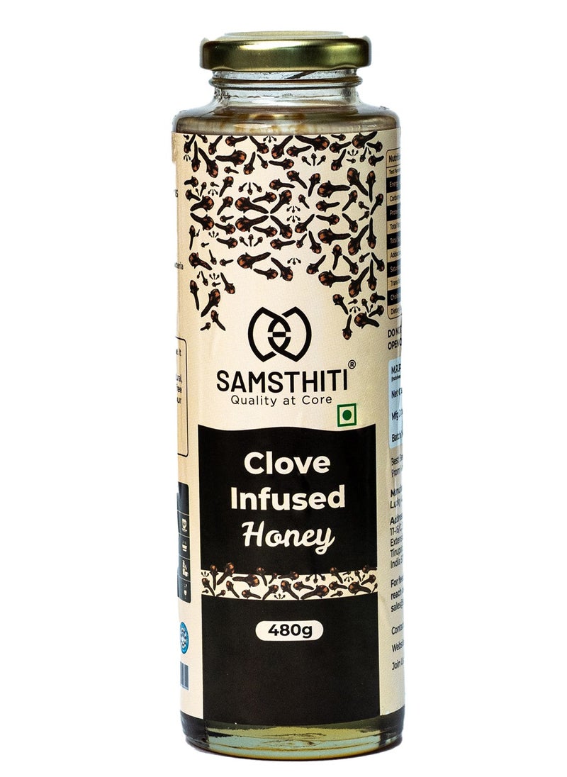 Samsthiti - SAMSTHITI Healthy And Tasty Clove Infused Honey, 100% Natural, Organic, No Preservatives Pack Of 1 - Image 1